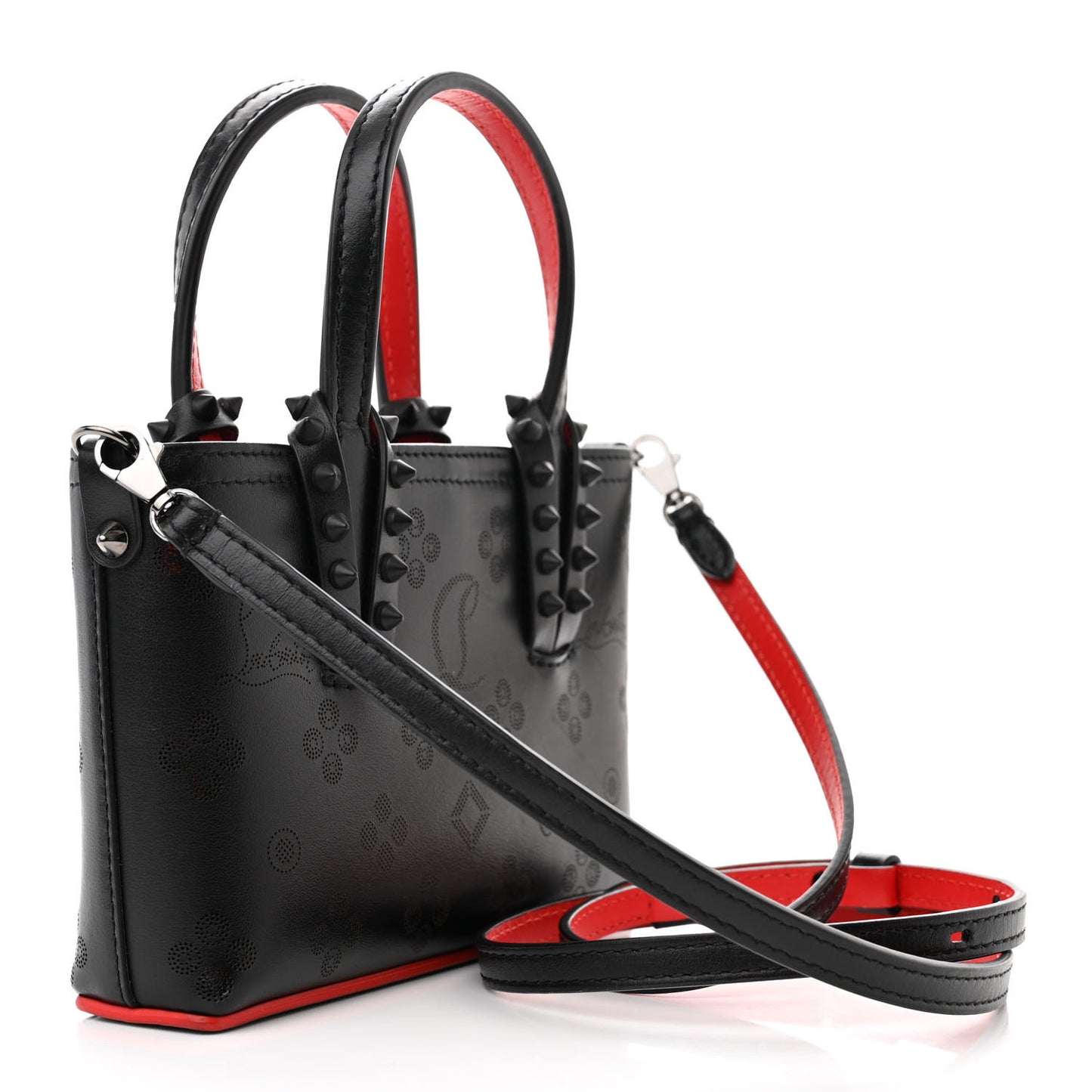 Calfskin Loubinthesky Nano Cabata Tote Black