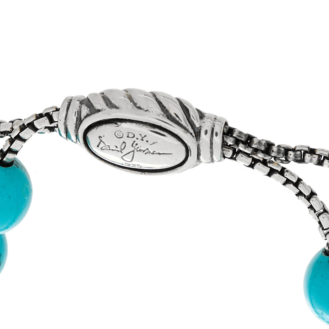Sterling Silver Turquoise 8mm Spiritual Beads Adjustable Bracelet