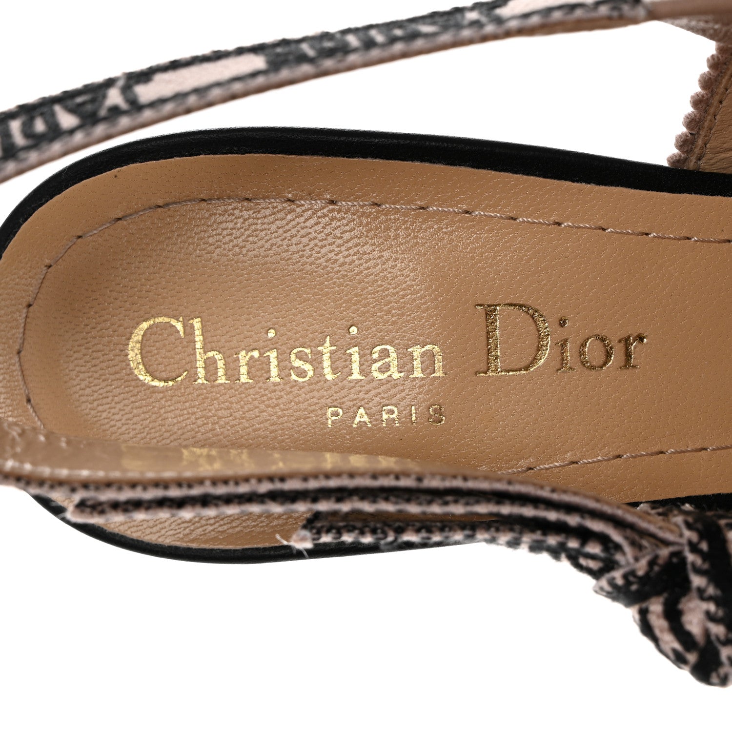 Christian Dior Canvas Embroidered Jardin Botanique J'Adoir Slingback 100mm Pumps 36.5 Black Nude 6 of 10