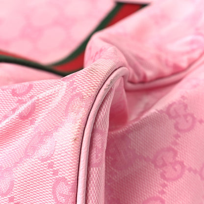 Gucci Crystal Monogram Web Medium Duffle Bag Pink 9 of 11