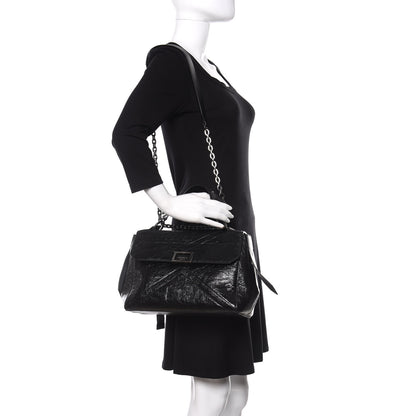 Givenchy Creased Patent Calfskin Medium ID Flap Black 2 of 10