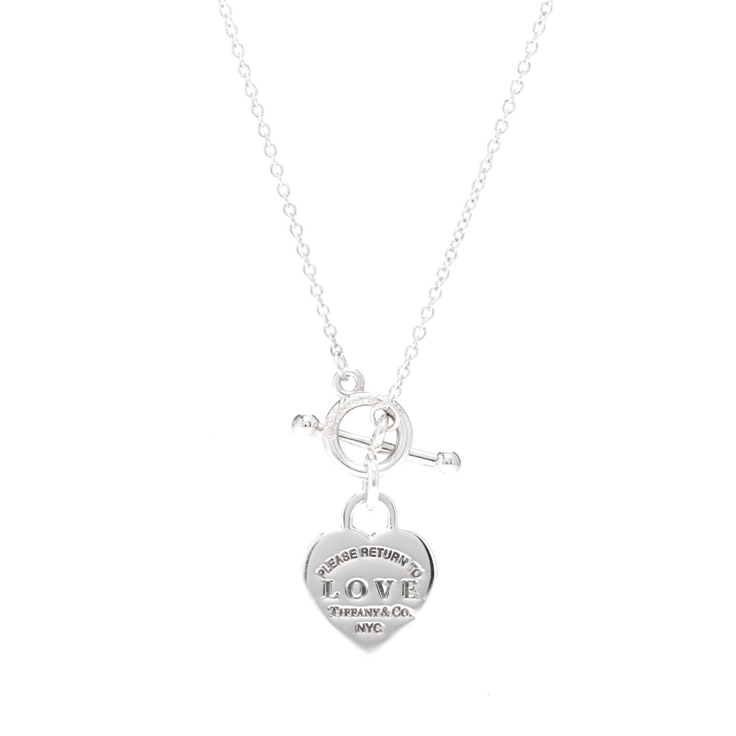 Tiffany Sterling Silver Enamel Return to Tiffany Love Heart Necklace Blue 4 of 4