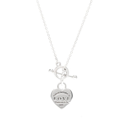 Tiffany Sterling Silver Enamel Return to Tiffany Love Heart Necklace Blue 4 of 4