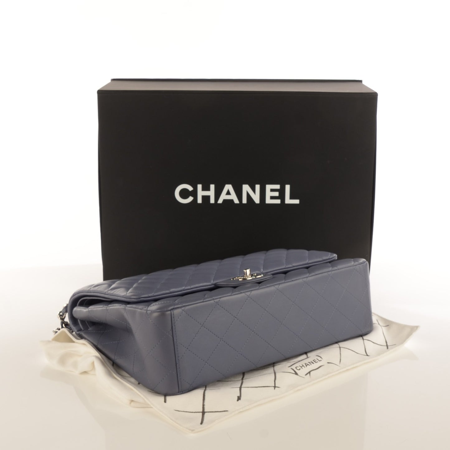 Lambskin Quilted Maxi Double Flap Purple