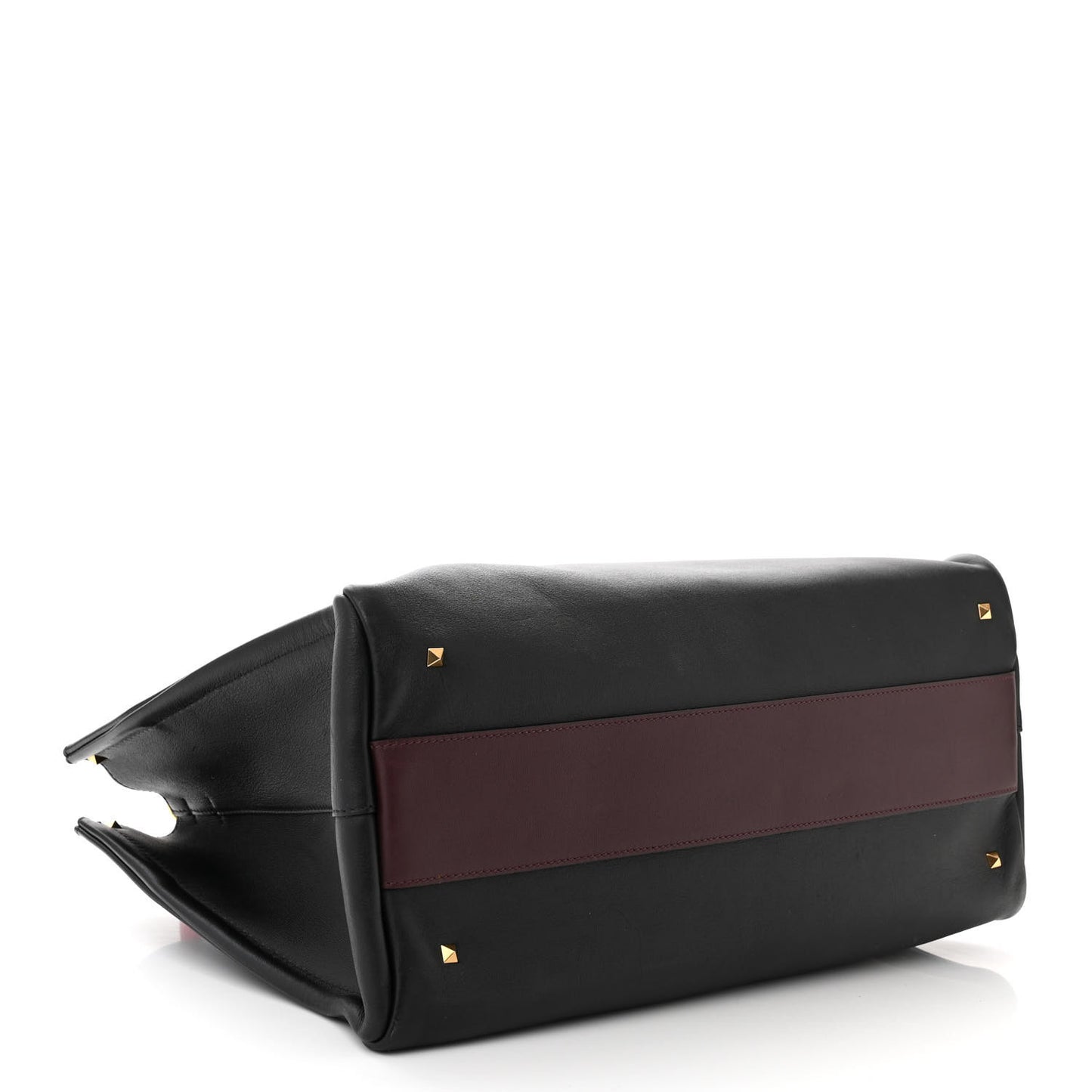 Smooth Calfskin Soul Tote Black Red