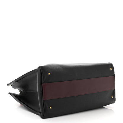 Valentino Garavani Smooth Calfskin Soul Tote Black Red 4 of 10