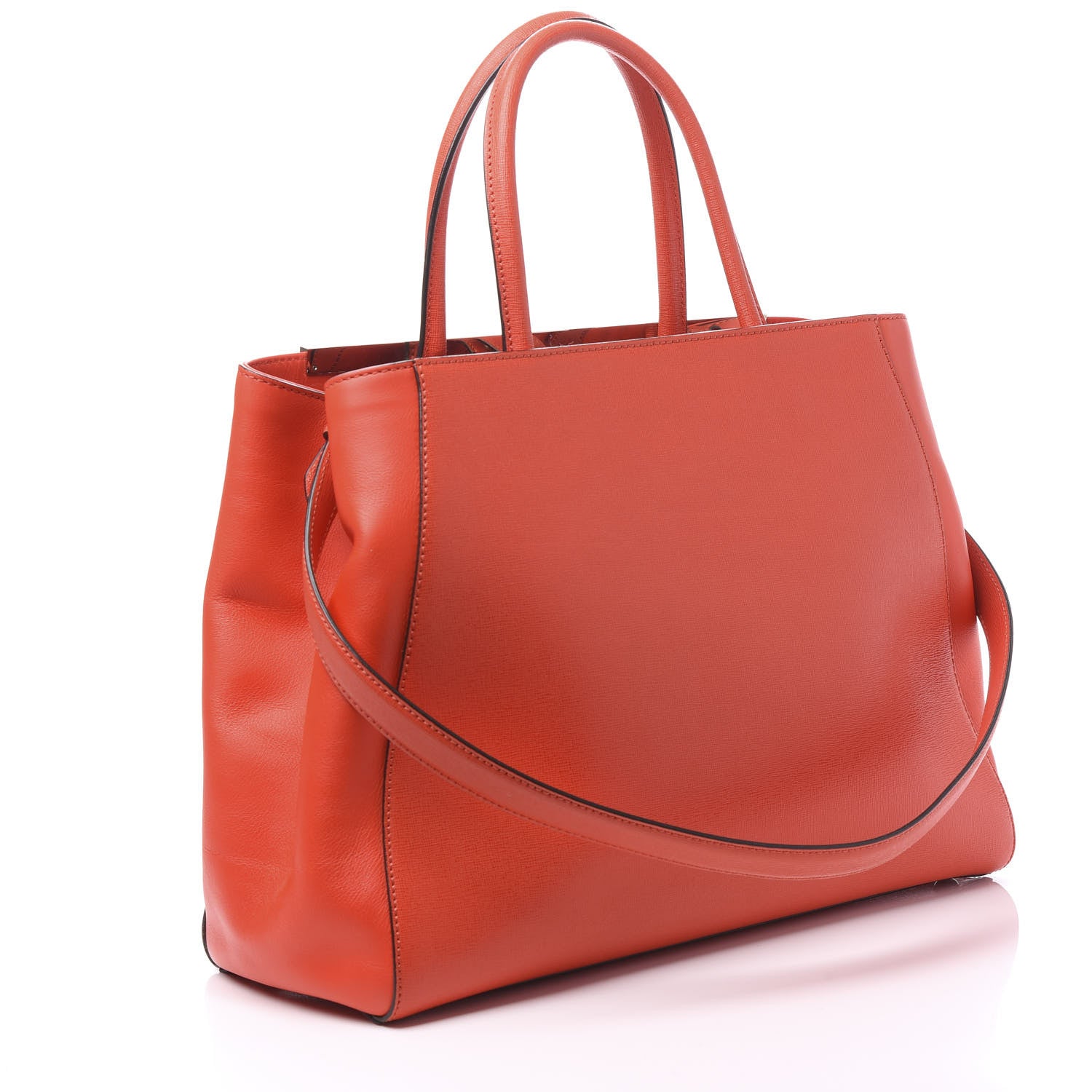 Fendi Vitello Elite Regular 2Jours Tote Papavero 2 of 11