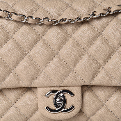Chanel Caviar Quilted Jumbo Easy Flap Beige 9 of 10