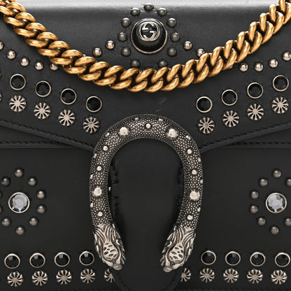 Gucci Calfskin Studded Small Dionysus Shoulder Bag Black 8 of 16