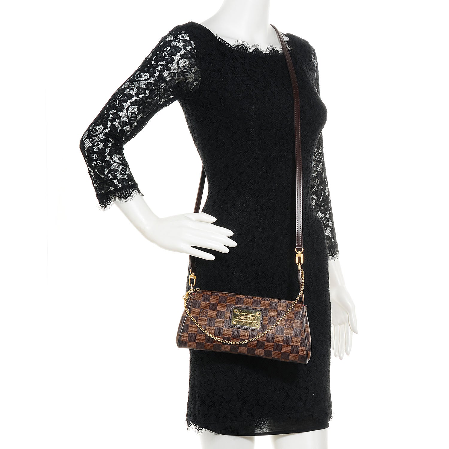 Louis Vuitton Damier Ebene Eva Clutch 2 of 7
