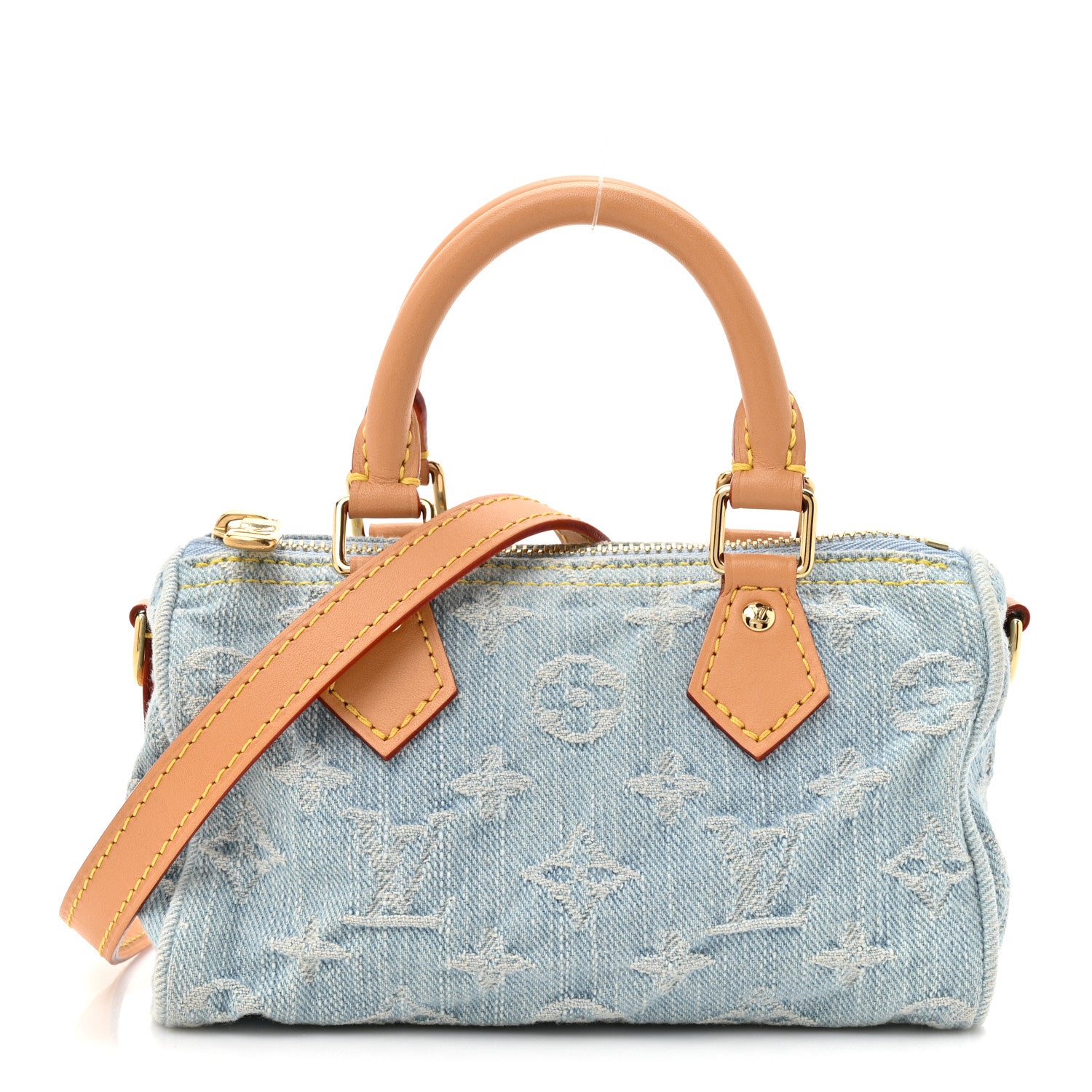 Louis Vuitton Monogram Denim Nano Speedy Sky Blue 1 of 9