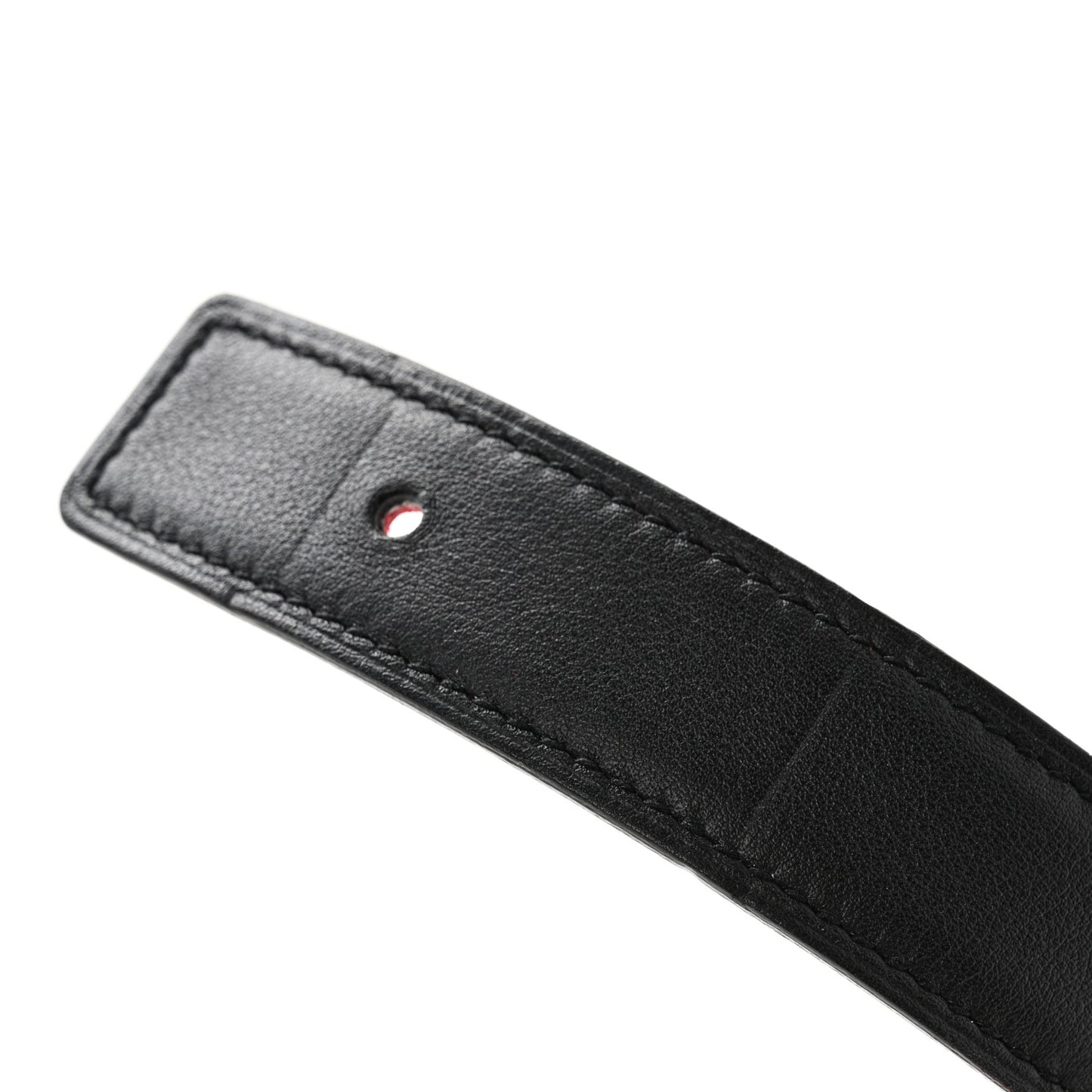 Epsom Swift 24mm Belt Strap 75 Black Rouge Casaque