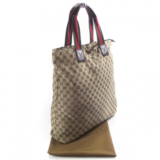 Gucci GG Monogram Large Web Handle Vertical Tote Dark Brown 3 of 10