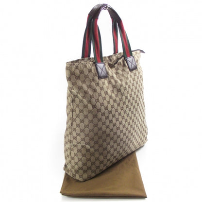 Gucci GG Monogram Large Web Handle Vertical Tote Dark Brown 3 of 10