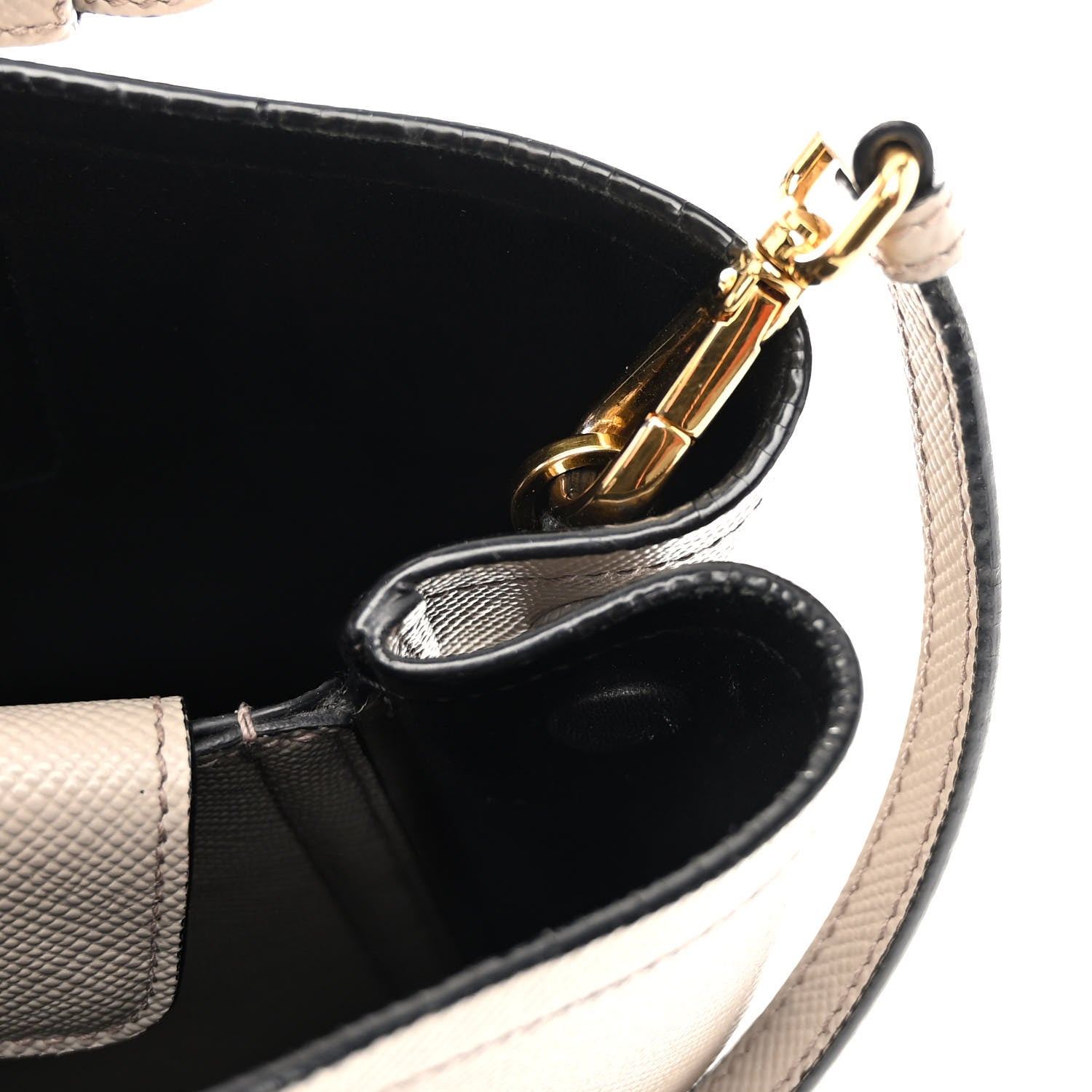 Prada Saffiano Cuir Small Double Bag Pomice 14 of 14