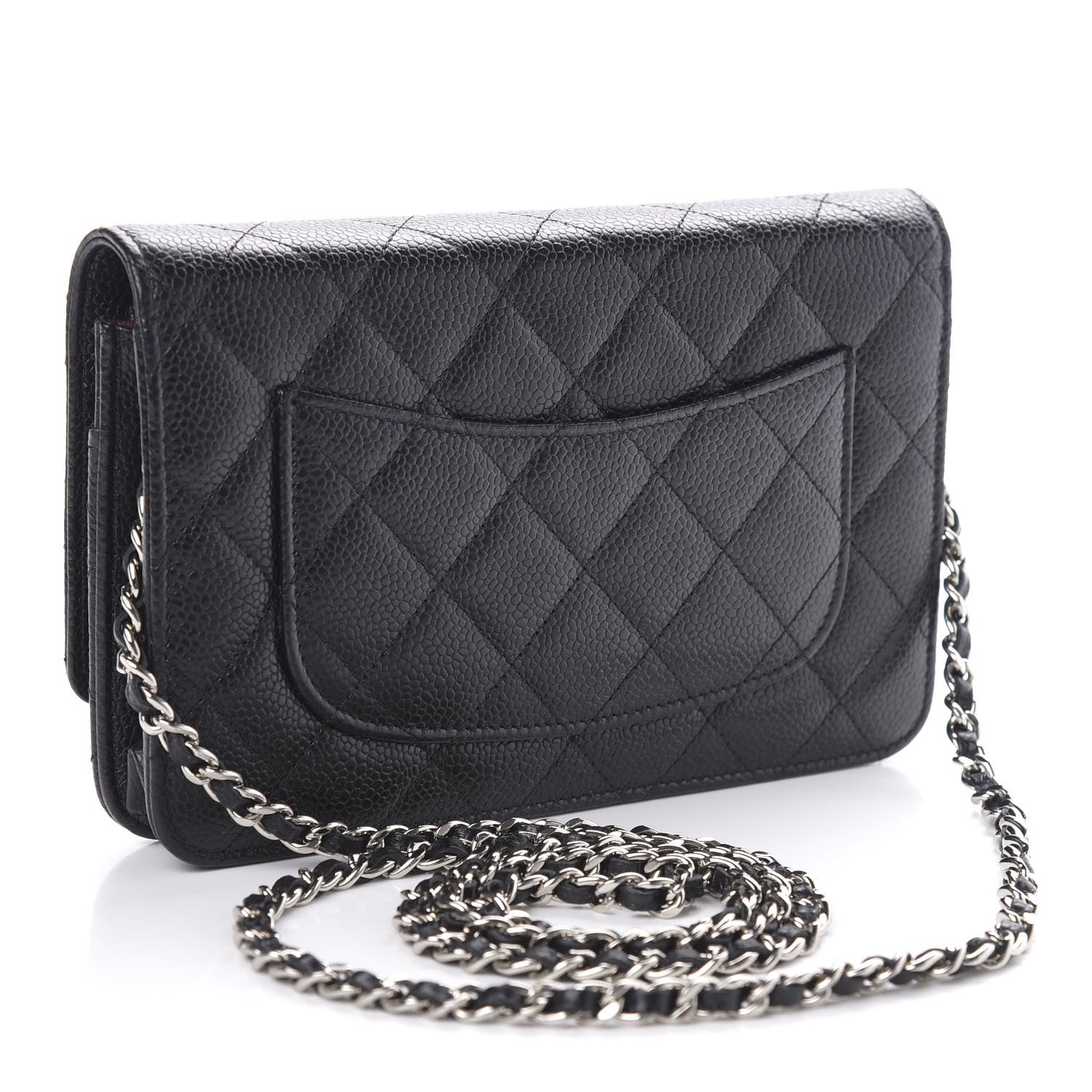 Chanel Caviar Quilted Wallet On Chain WOC Black 3 of 12