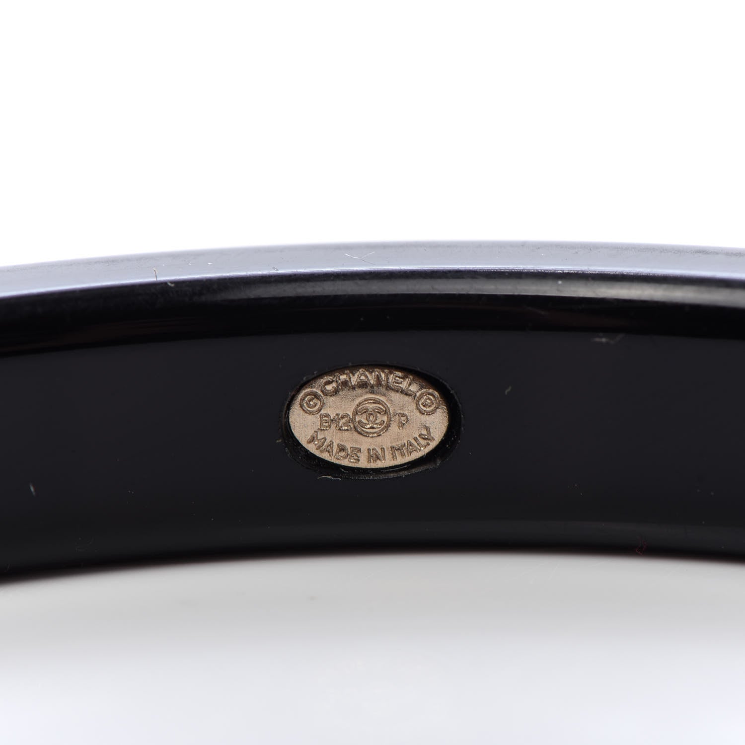 Chanel Resin Metal CC Bangle Set of 3 Black White Gold 4 of 6