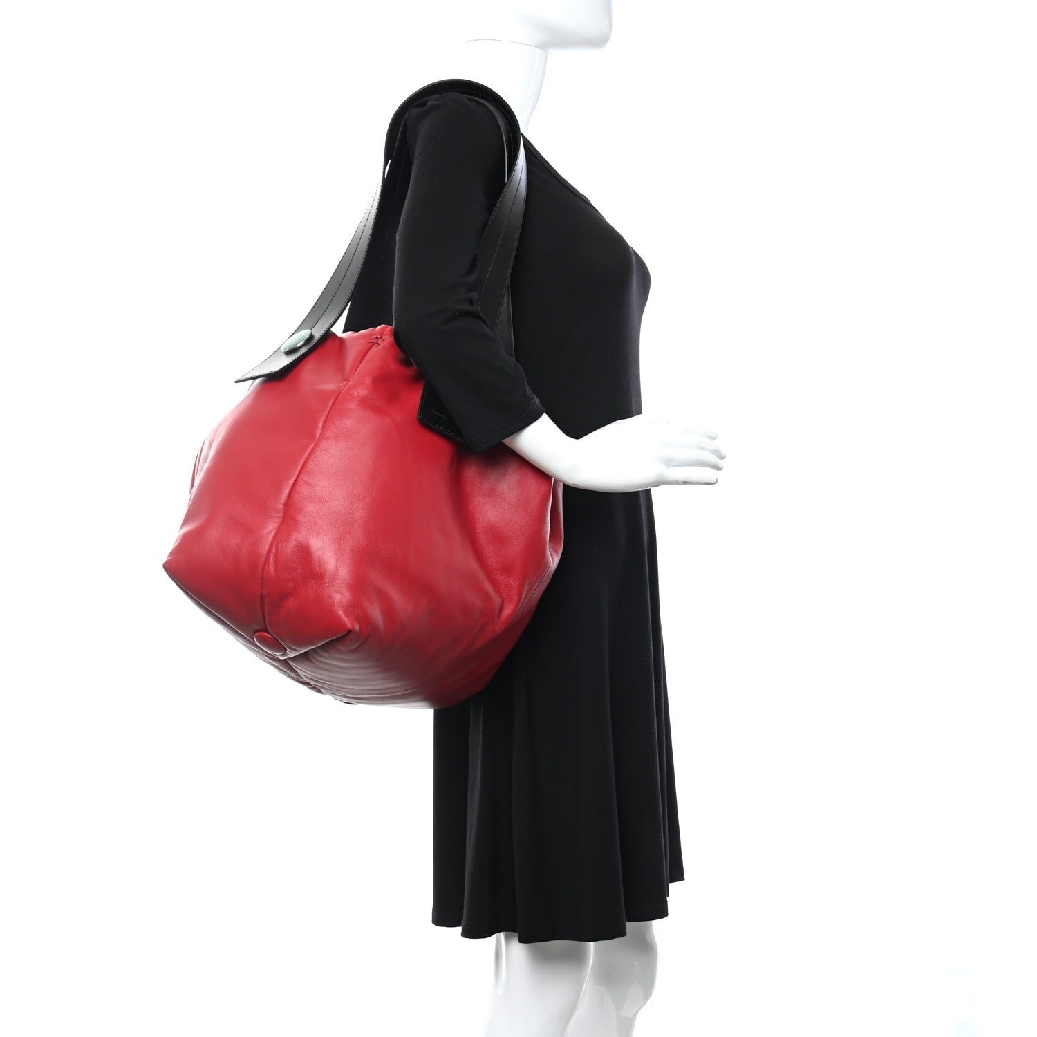 Proenza Schouler Lambskin Large Puffy Tobo Tote Red 2 of 9