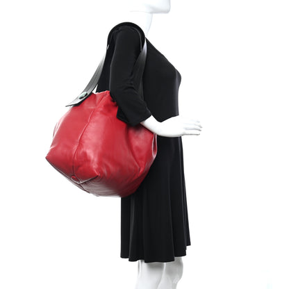 Proenza Schouler Lambskin Large Puffy Tobo Tote Red 2 of 9