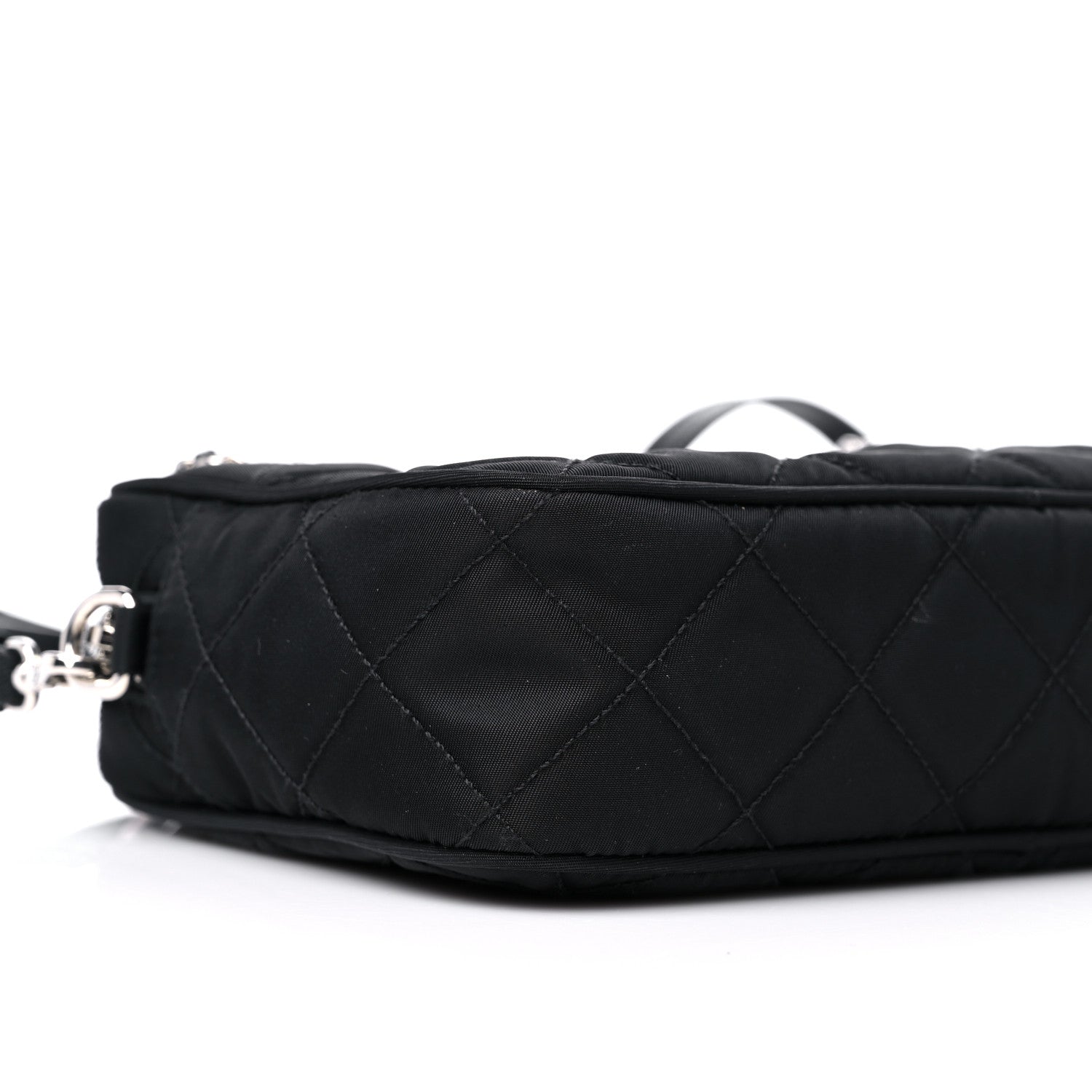 Prada Nylon Tessuto Impuntu Quilted Bandoliera Crossbody Bag Black 6 of 7