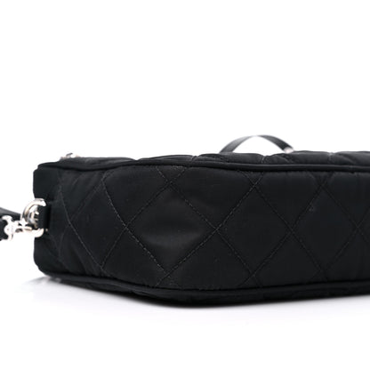 Prada Nylon Tessuto Impuntu Quilted Bandoliera Crossbody Bag Black 6 of 7