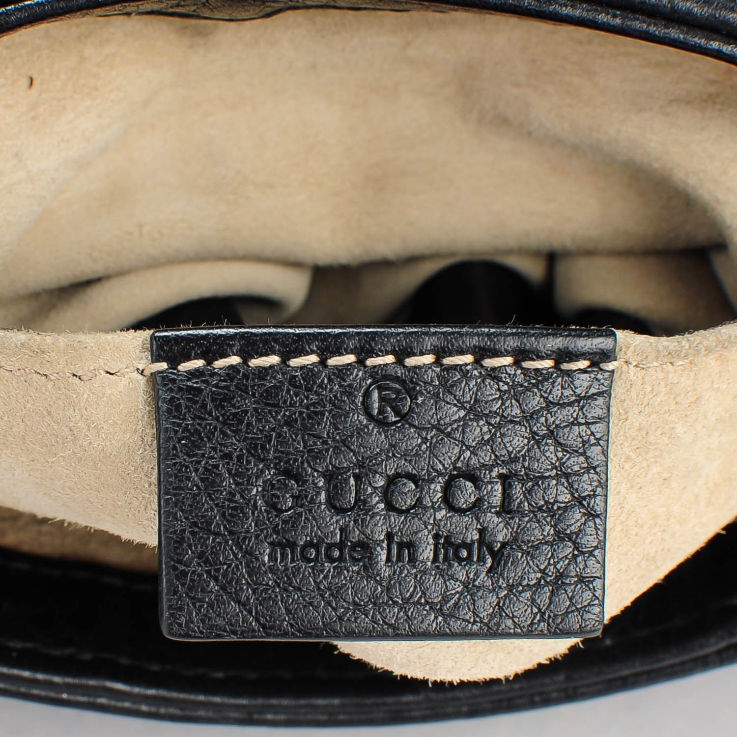 Gucci Pebbled Calfskin Small 1973 Chain Shoulder Bag Black 6 of 9