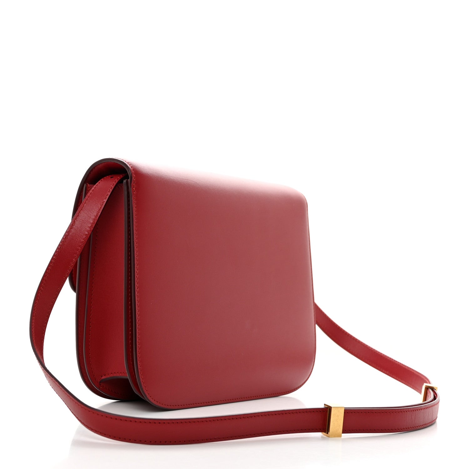 Celine Box Calfskin Medium Classic Box Flap Bag Red 2 of 10