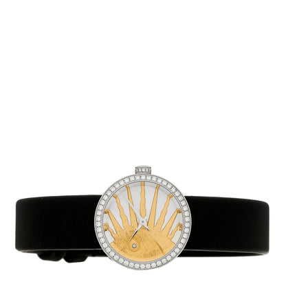 Christian Dior Stainless Steel Satin Diamond Bezel Mother of Pearl 25mm La D De Dior Rose Celeste Quartz Watch 2 of 4