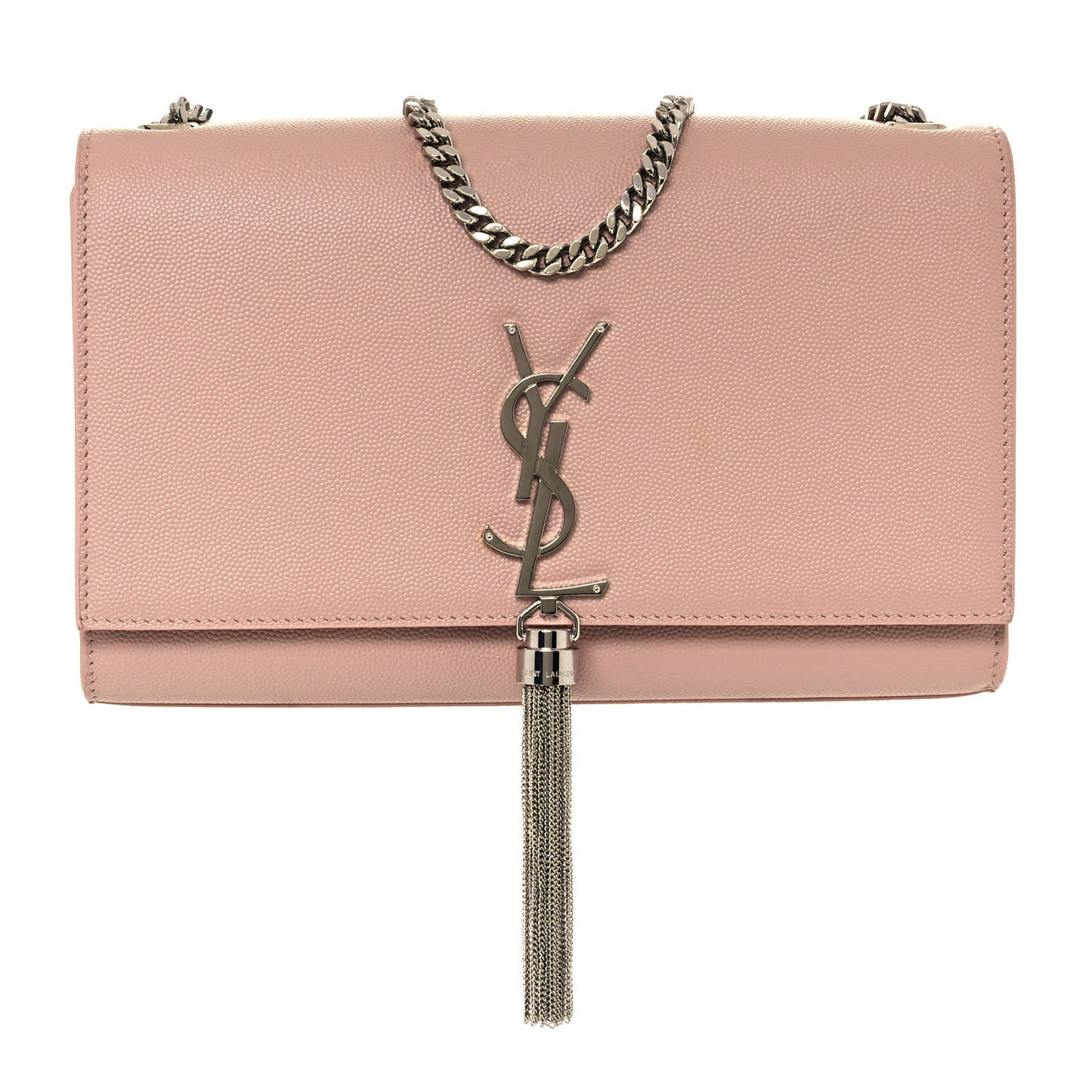 Grain De Poudre Medium Classic Monogram Kate Tassel Satchel Pale Blush