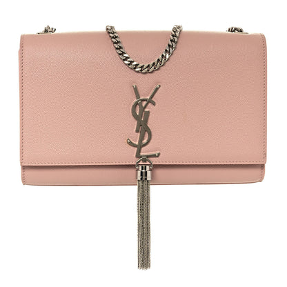 Saint Laurent Grain De Poudre Medium Classic Monogram Kate Tassel Satchel Pale Blush 1 of 11