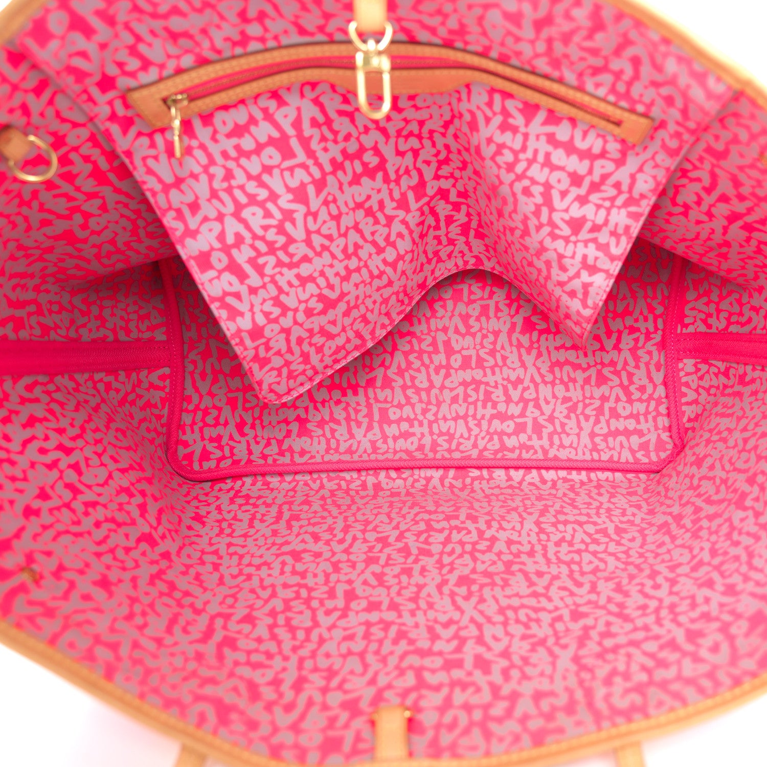 Louis Vuitton Monogram Graffiti Neverfull GM Fuchsia 5 of 14