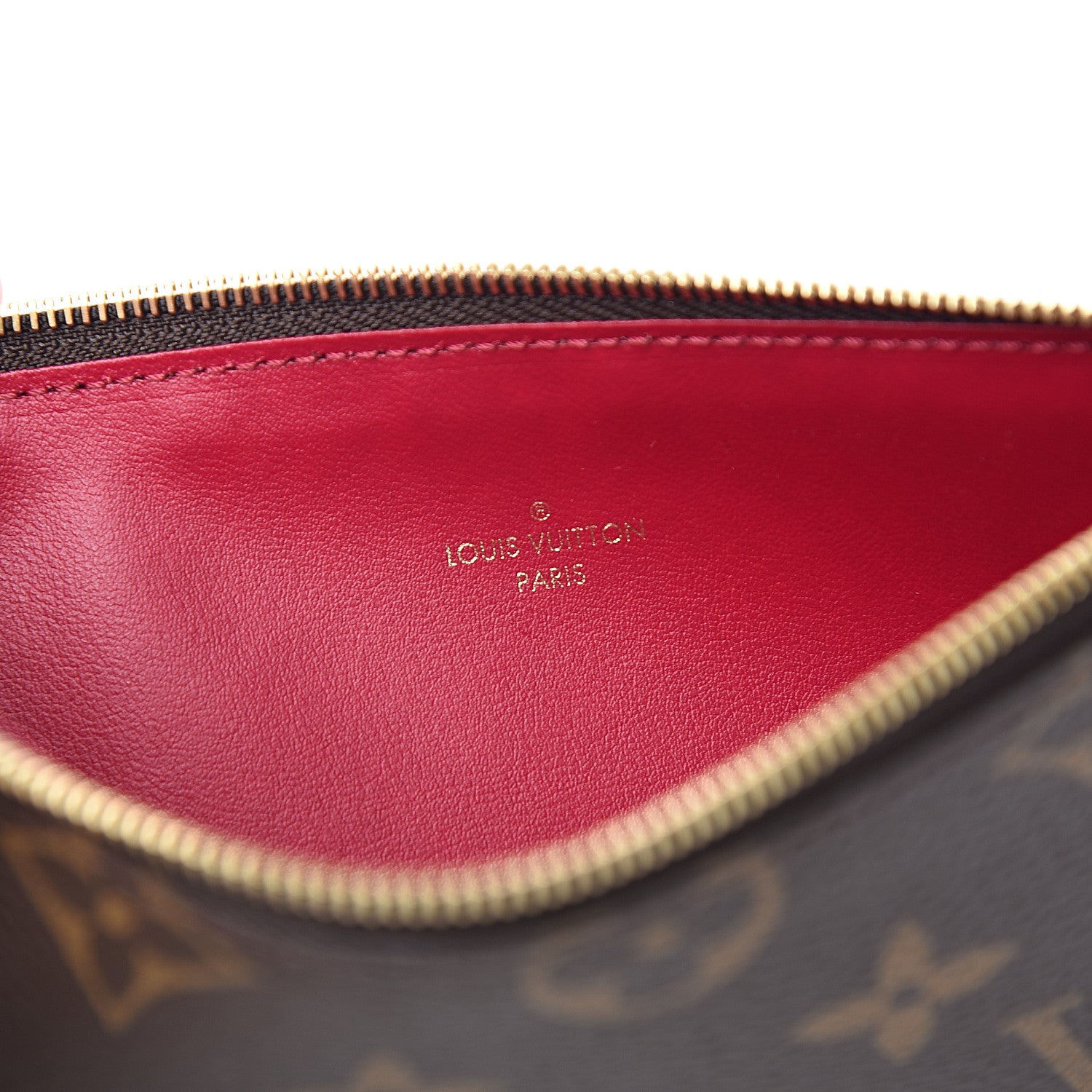 Louis Vuitton Monogram Felicie Chain Wallet Zippered Insert Fuchsia 5 of 5