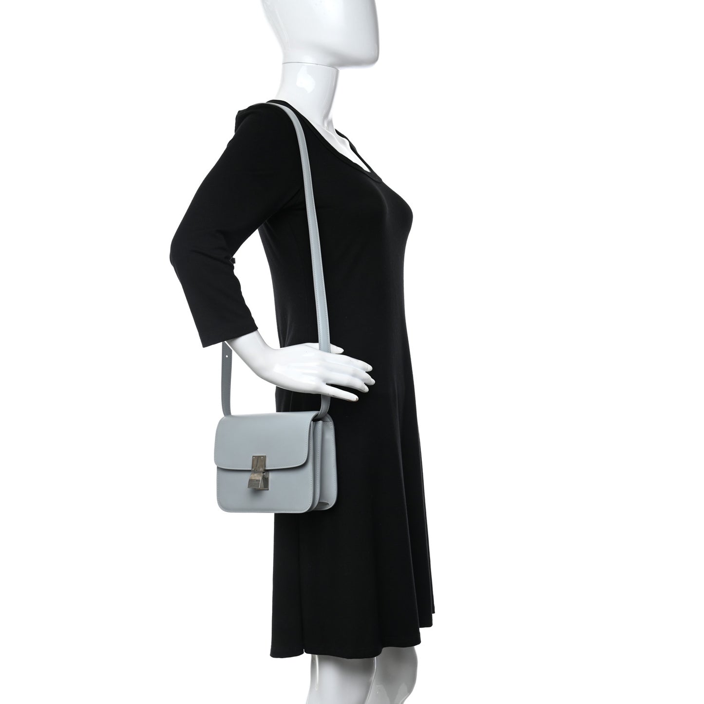 Box Calfskin Teen Classic Box Flap Bag Frost