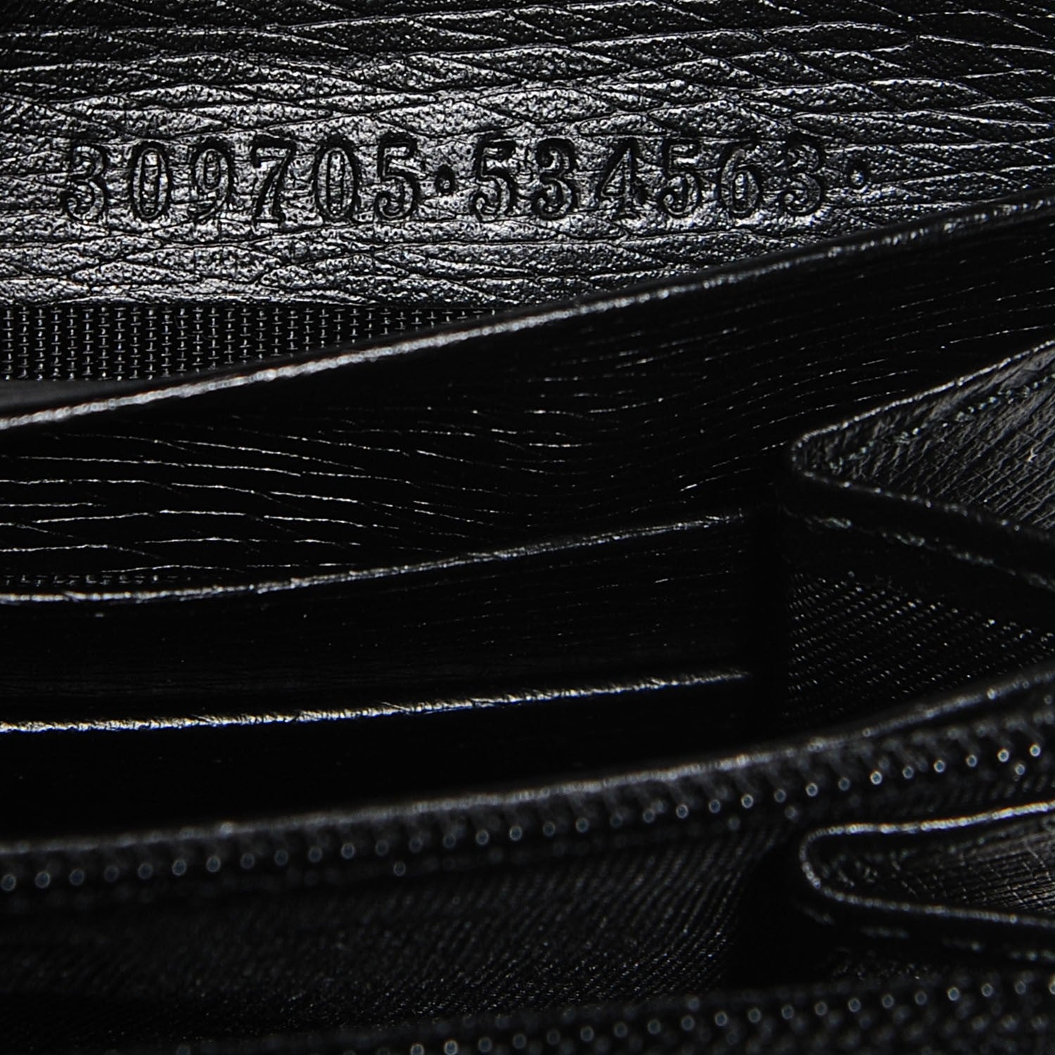 Gucci Shangai Calfskin Flora Knight Zip Around Wallet Black 7 of 8