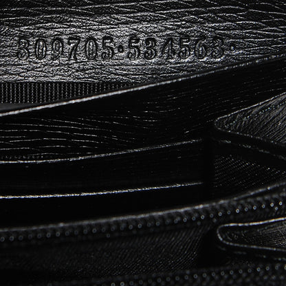 Gucci Shangai Calfskin Flora Knight Zip Around Wallet Black 7 of 8