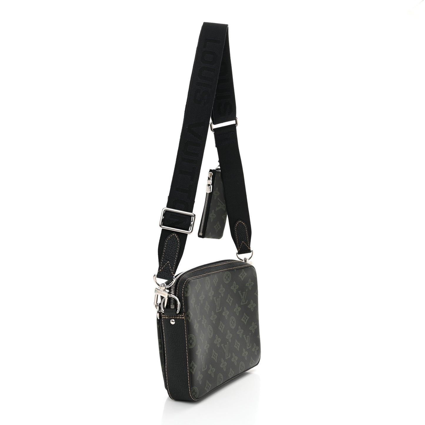 Monogram Trio Messenger Dark Green