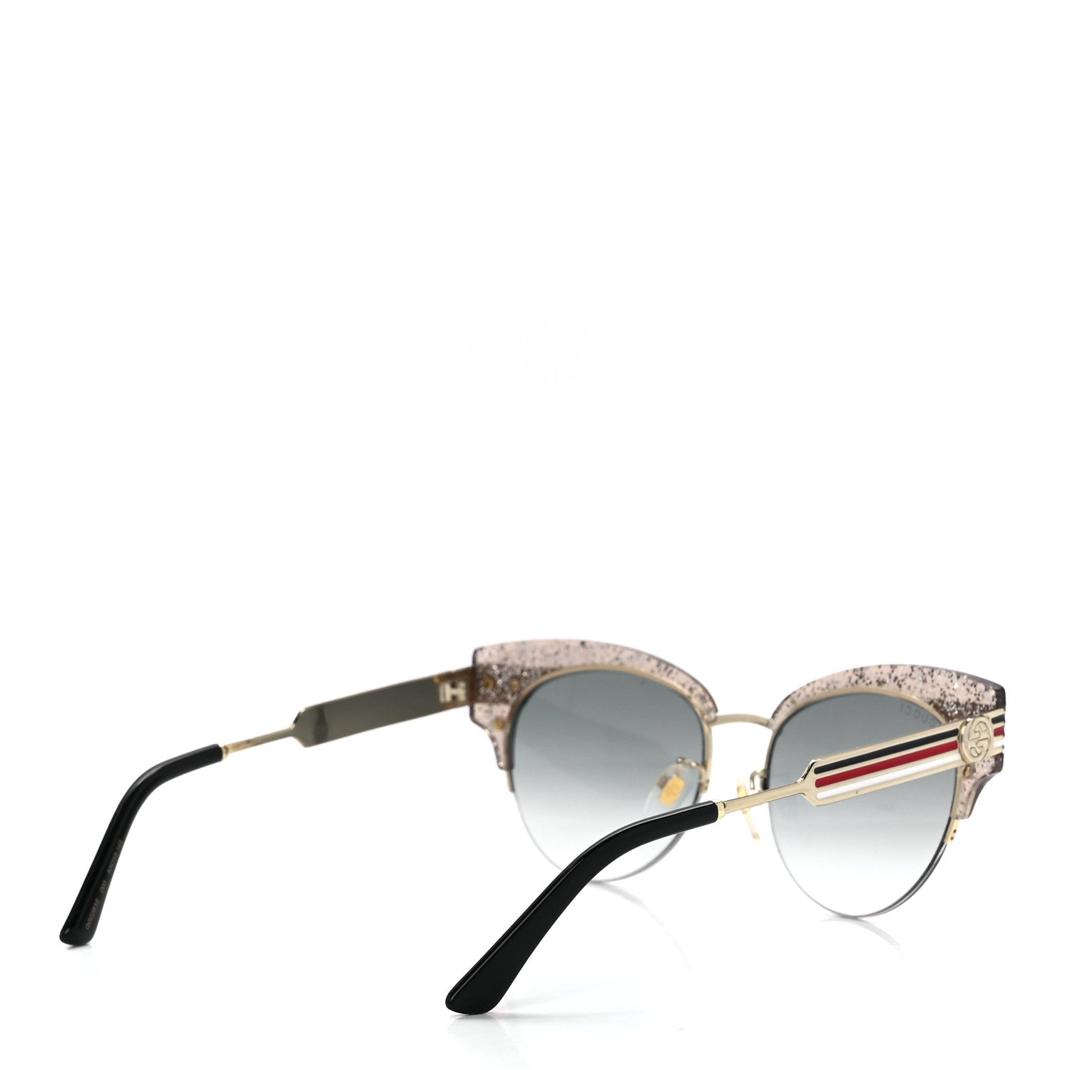 Gucci Glitter Cat Eye Sunglasses GG0283S Beige 4 of 8