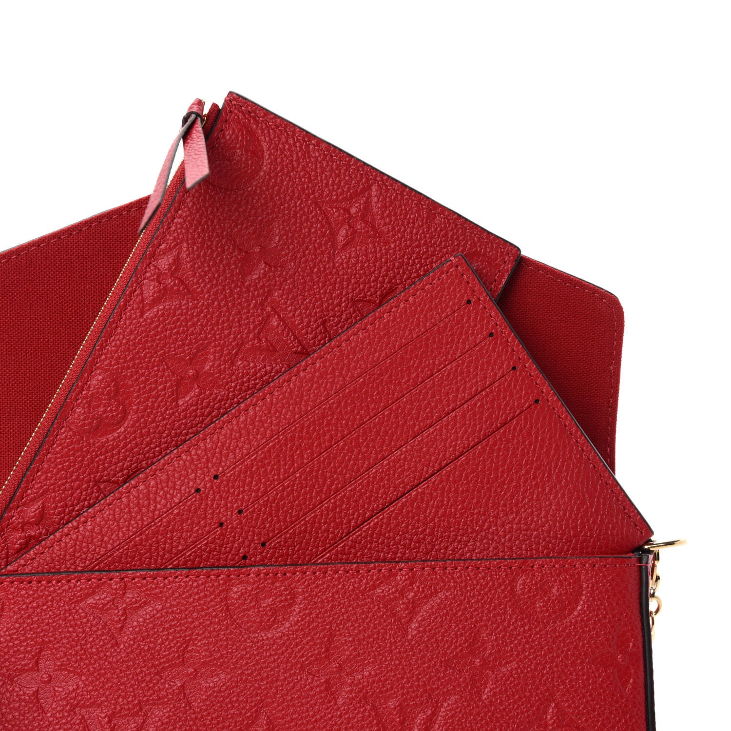 Louis Vuitton Empreinte Pochette Felicie Chain Wallet Scarlet 8 of 11