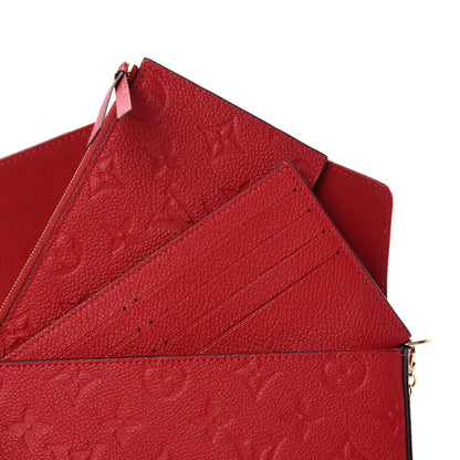 Louis Vuitton Empreinte Pochette Felicie Chain Wallet Scarlet 8 of 11