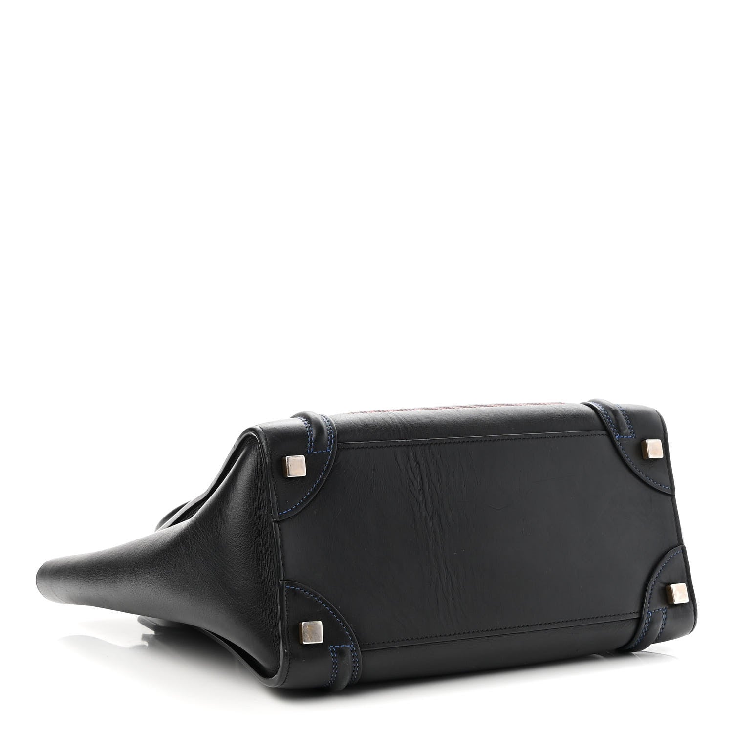 Celine Smooth Calfskin Multicolor Double Stitching Micro Luggage Black 4 of 8