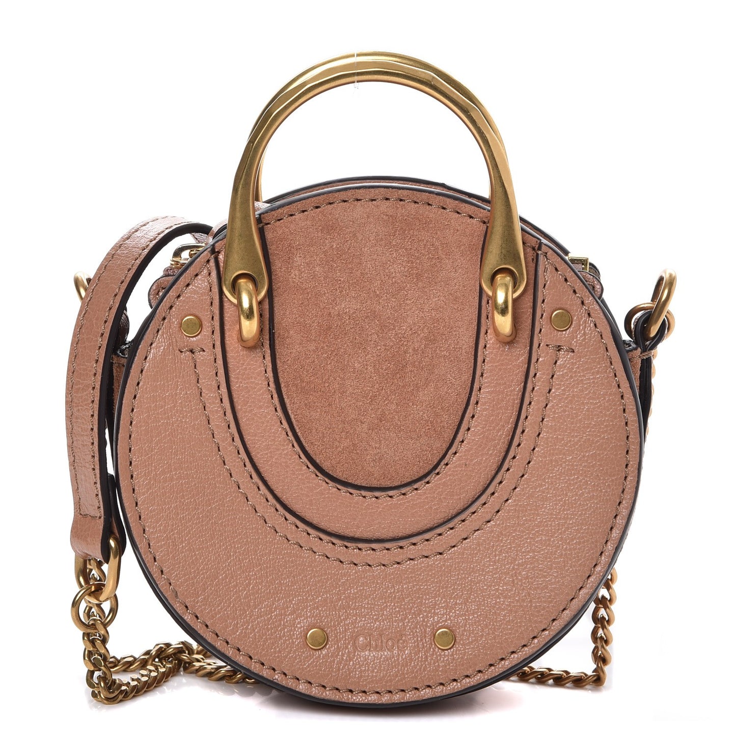 Goatskin Suede Mini Pixie Bag Nougat