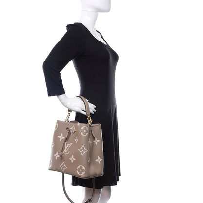 Louis Vuitton Empreinte Monogram Giant Neonoe MM Tourterelle Creme 3 of 10