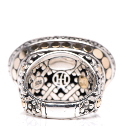 John Hardy Sterling Silver 18K Yellow Gold Jaisalmer Dot East-West Ring 54 7 4 of 6