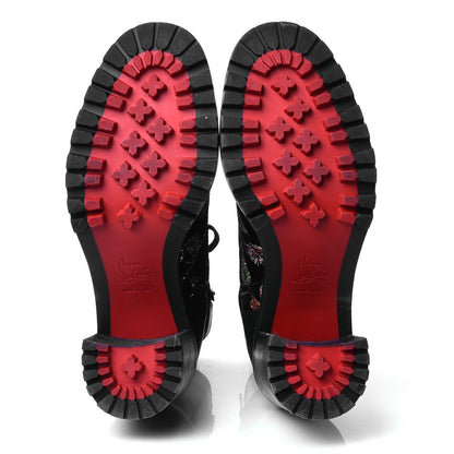 Christian Louboutin Velvet Ingrassato Spike TS Croc 70 Boots 38 Black Multi 4 of 4