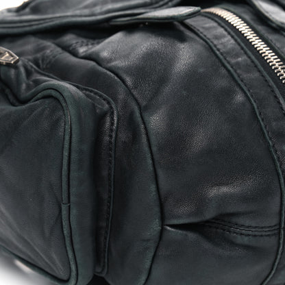 Alexander Wang Lambskin Marti Backpack Bag Washed Black Rhodium Hardware 6 of 14