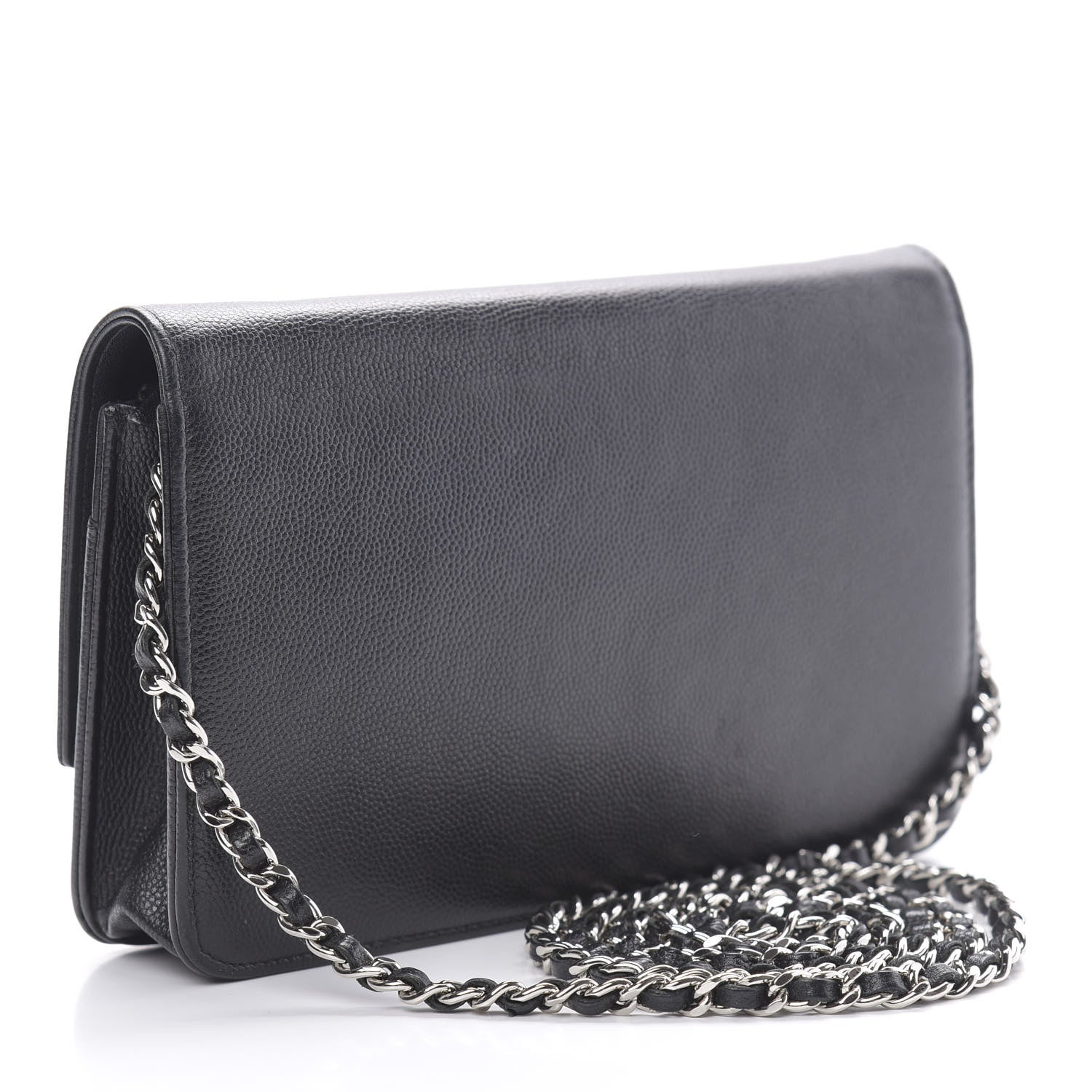 Chanel Caviar Sevruga Wallet On Chain WOC Black 3 of 14