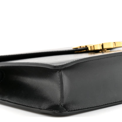Celine Shiny Calfskin Triomphe Margo Wallet on Chain Black 10 of 13