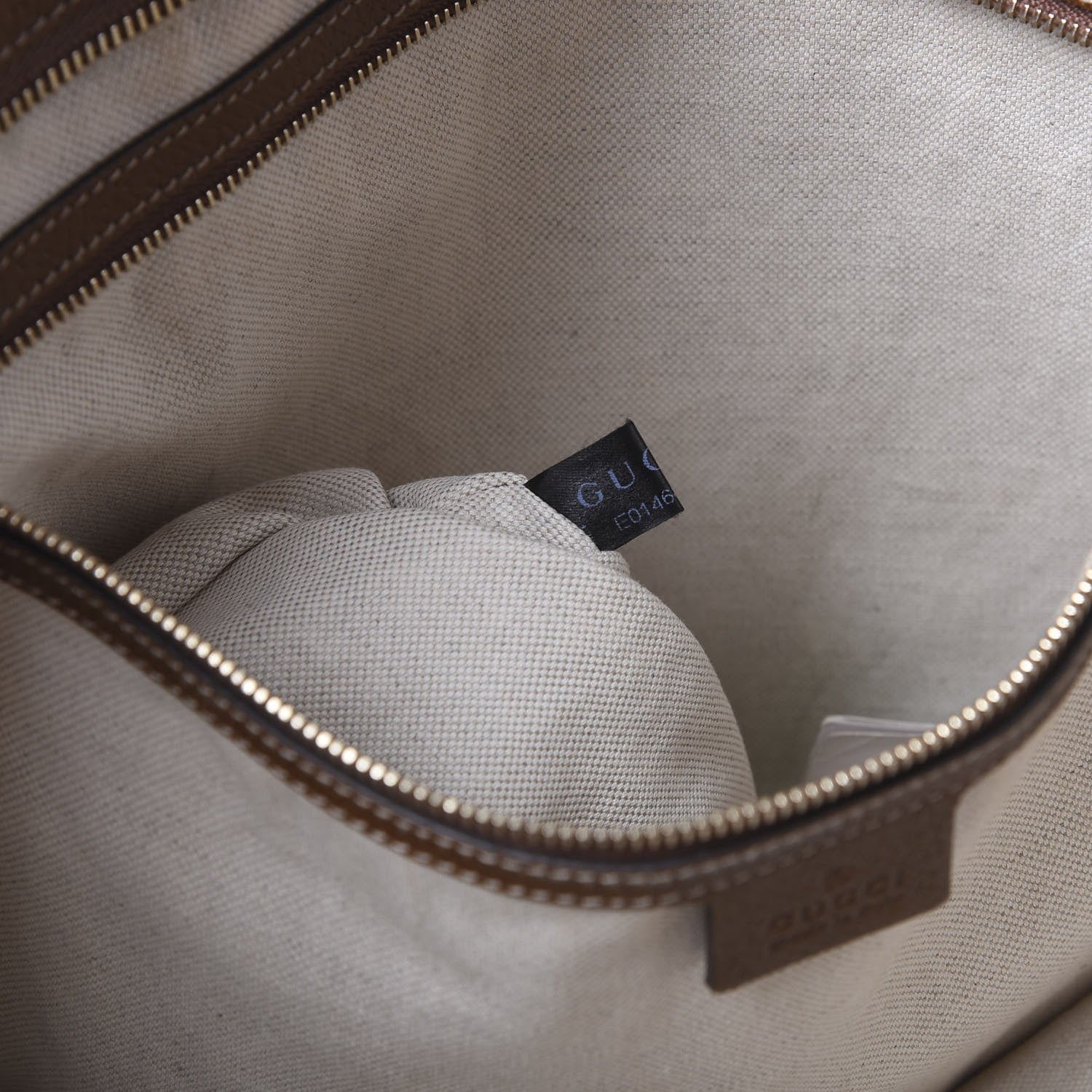 Gucci Monogram Medium Bree Zippered Tote Beige Tabacco 10 of 11
