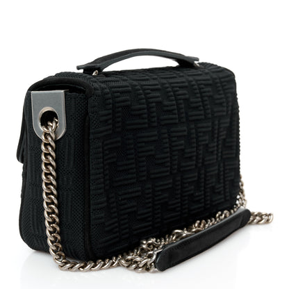 Fendi Technical Fabric FF Midi Chain Baguette Black 3 of 11