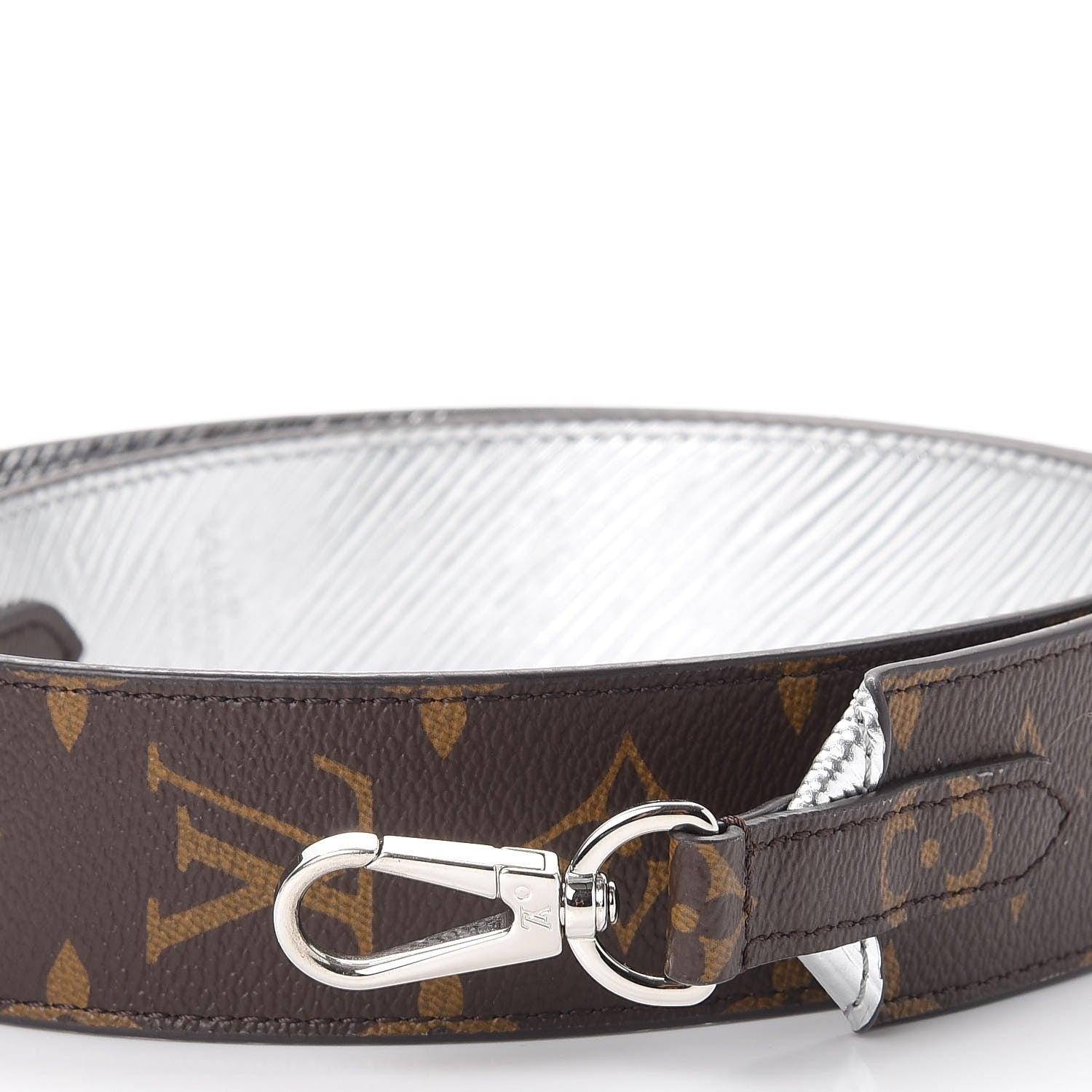 Louis Vuitton Epi Monogram Bandouliere Shoulder Strap Silver 3 of 7